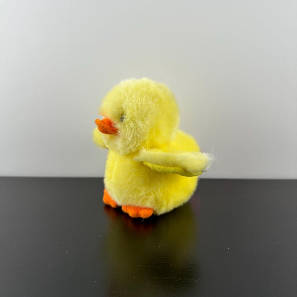 Russ Waddles Duck Chick Plush Yellow 4" Stuffed Animal White Tip Wings